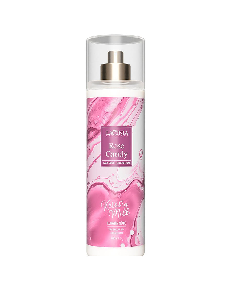 Rose Candy Keratin Sütü'nün 200 ml sprey şişesi